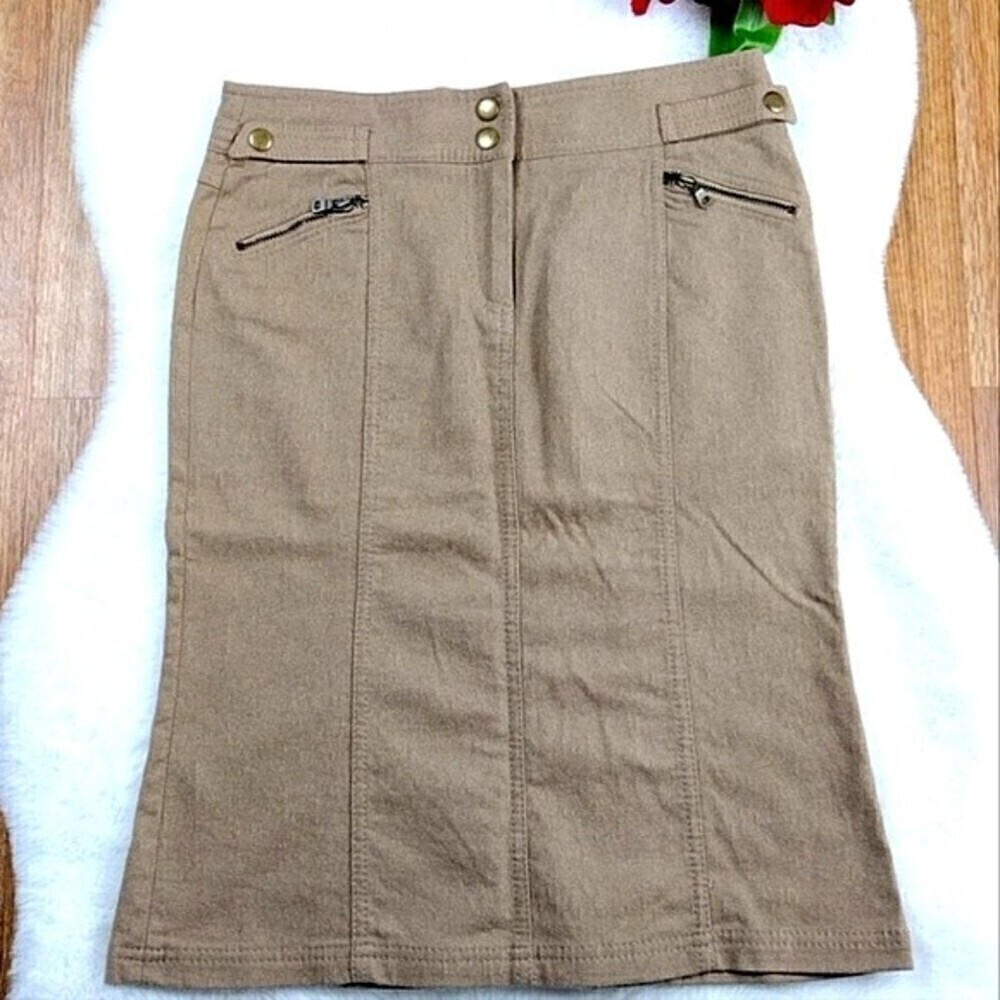 Women's Wool Blend Express Tan Brown Skirt
